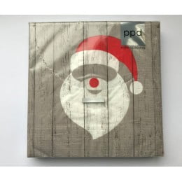Новогодние бумажные салфетки Santa on Wood, 20 шт
