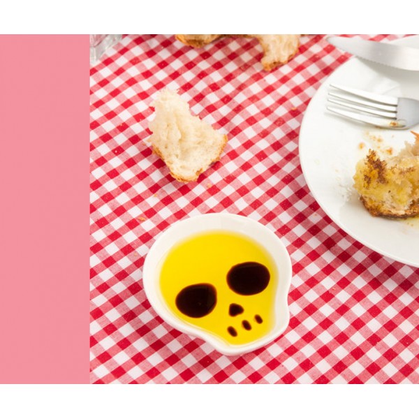 Блюдце для соевого соуса с палочками для еды Skull
