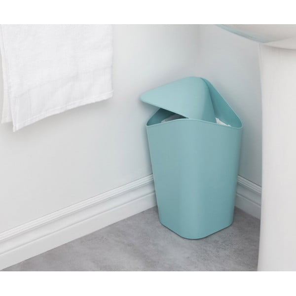Корзина для мусора угловая Corner голубая