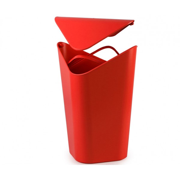 Корзина для мусора угловая Corner красная