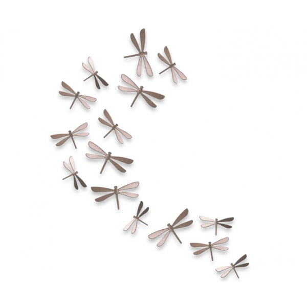 Декор для стен Wallflutter стрекозы никель