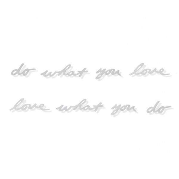 Декоративная надпись на стену Do what you love белая