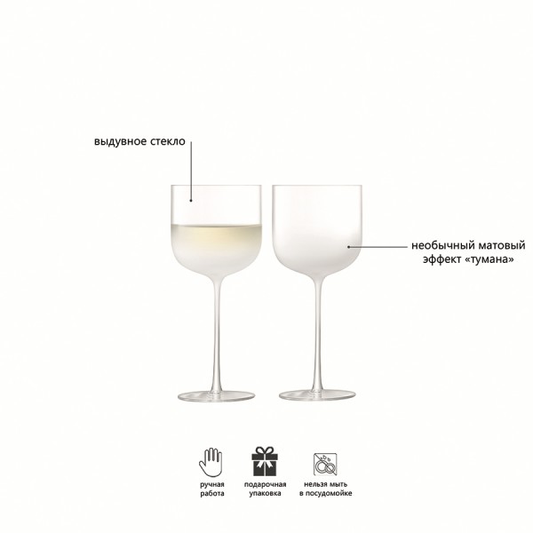 Набор из 2 бокалов для вина LSA Mist 375 мл
