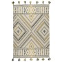 Ковер из хлопка с контрастным узором и кисточками Ethnic, 160х230 см