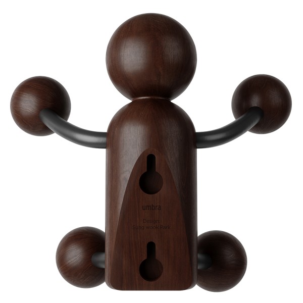 Вешалка Woody черный-орех