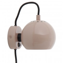 Лампа настенная Ball D12 см кремово-розовая, глянцевая