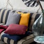 Подушка декоративная из хлопка фактурного плетения темно-синего цвета из коллекции Essential, 45х45 см