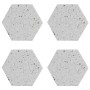 Набор из 4 подставок из камня Elements Hexagonal 10 см
