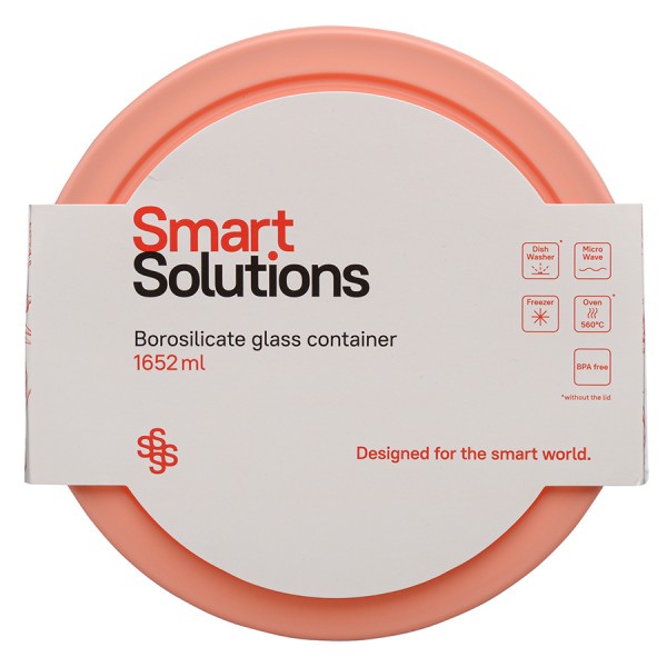 Контейнер для запекания и хранения Smart Solutions, 1652 мл, розовый