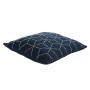 Подушка декоративная из хлопка темно-синего цвета с геометрическим орнаментом Ethnic, 45х45 см