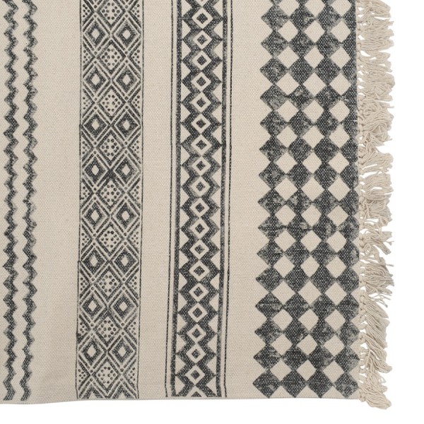 Ковер из хлопка с контрастным орнаментом и бахромой Ethnic, 120х180 см
