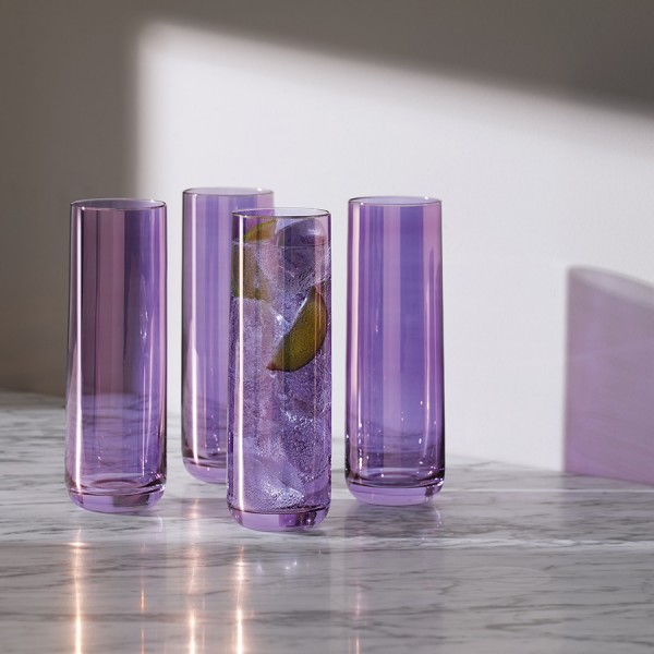 Набор стаканов Aurora, 420 мл, фиолетовый, 4 шт.