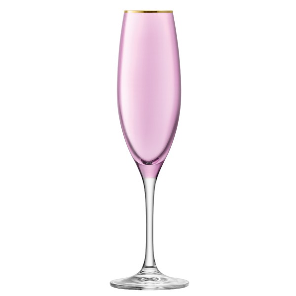 Набор из 2 бокалов флейт для шампанского LSA Sorbet 225 мл розовый
