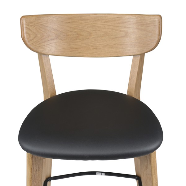 Стул барный Unique Furniture Pero PU-кожа черный