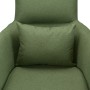 Кресло с подставкой для ног и подушкой Bridjet, зеленое