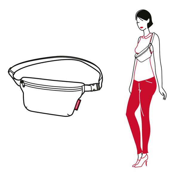 Сумка поясная beltbag S dark ruby