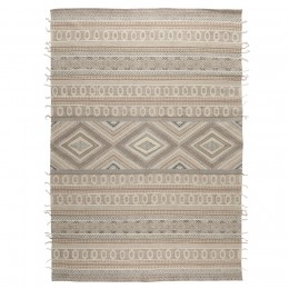 Ковер из хлопка, шерсти и джута с геометрическим орнаментом из коллекции Ethnic, 160х230 см