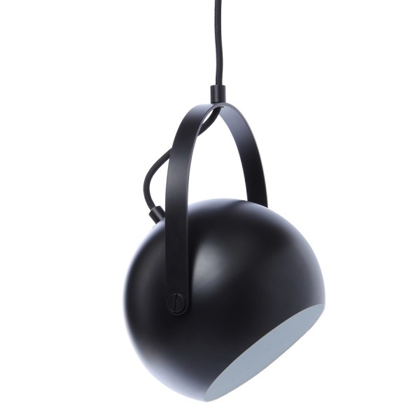 Лампа потолочная Ball с подвесом D40 см, черная матовая