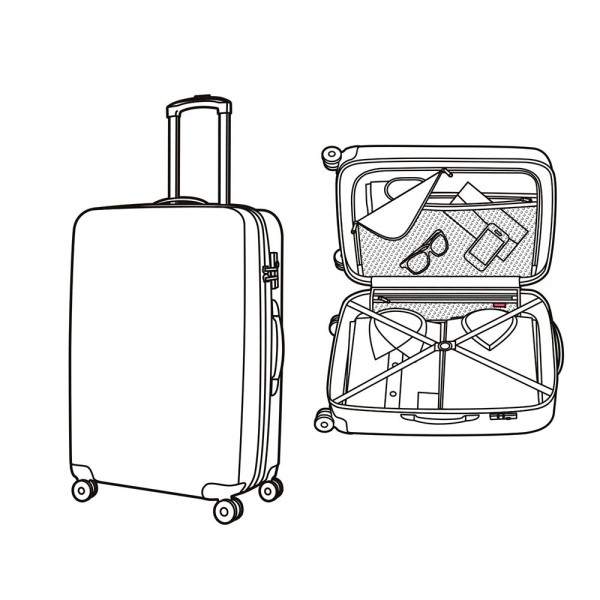 Чемодан 4-х колесный Suitcase M 55 л