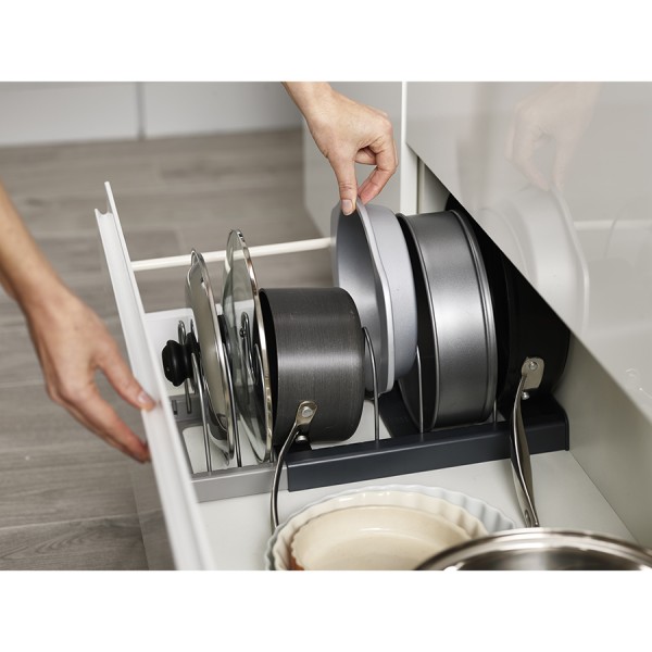 Органайзер для кухонной утвари DrawerStore серый