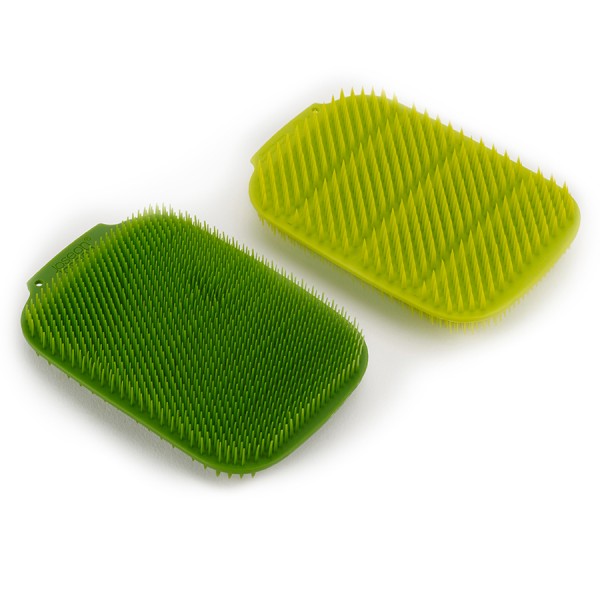 Набор из 2 малых щеток для мытья посуды CleanTech зеленый