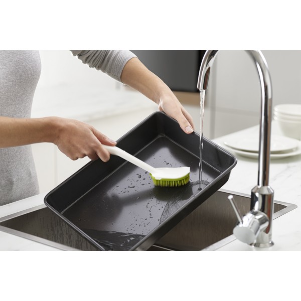 Набор из 2 щеток для мытья посуды CleanTech белый/зеленый