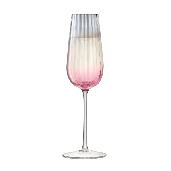 Набор из 2 бокалов-флейт для шампанского Dusk 250 мл розовый-серый