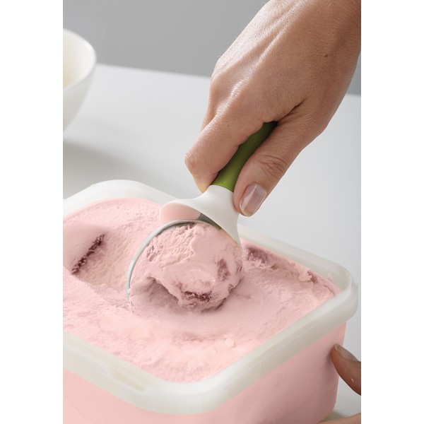 Порционная ложка для мороженого Dimple зеленая