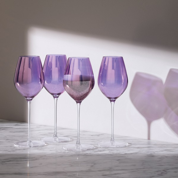 Набор бокалов для шампанского Aurora, 285 мл, фиолетовый, 4 шт.