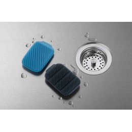 Набор из 2 малых щеток для мытья посуды CleanTech синий/серый
