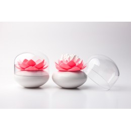 Контейнер для хранения ватных палочек Lotus белый-розовый