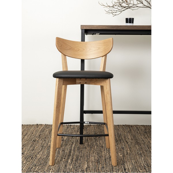 Стул барный Unique Furniture Pero PU-кожа черный