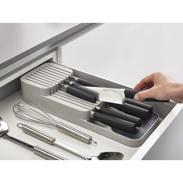Органайзер для ножей DrawerStore, 40х14,5 см, серый