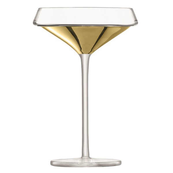 Набор из 2 бокалов-креманок для шампанского Space 240 мл золото