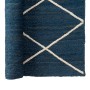 Ковер из джута темно-синего цвета с геометрическим рисунком Ethnic, 120x180 см