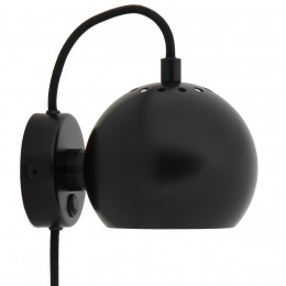 Лампа настенная Ball D12 см, черная матовая