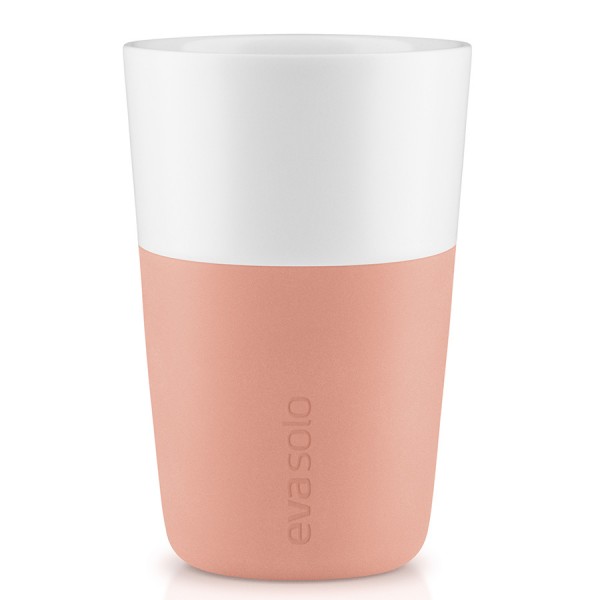 Чашки для латте 2 шт 360 мл персиковый