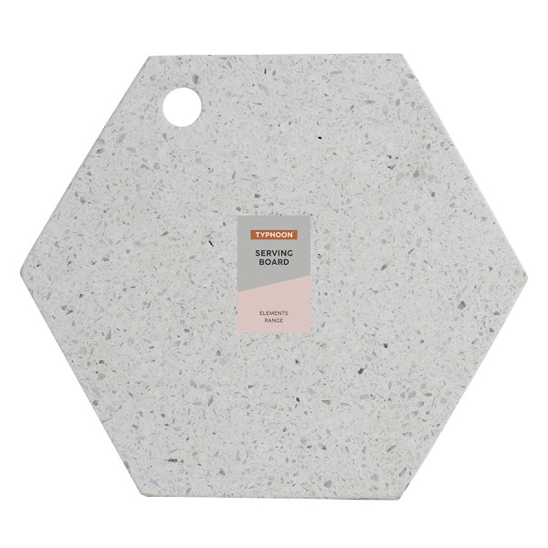Доска сервировочная из камня Elements Hexagonal 30 см