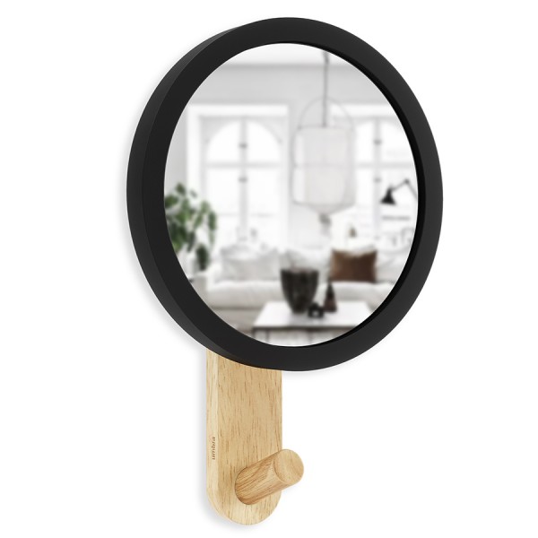 Настенное зеркало Hub с крючком-вешалкой