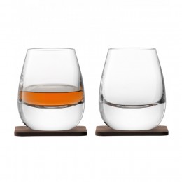 Набор из 2 стаканов Islay Whisky с деревянными подставками 250 мл