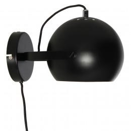 Лампа настенная Ball с подвесом D18 см черная, матовая черный шнур