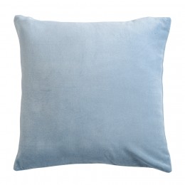 Подушка декоративная из хлопкового бархата светло-синего цвета из коллекции Essential, 45х45 см