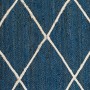 Ковер из джута темно-синего цвета с геометрическим рисунком Ethnic, 70х160 см