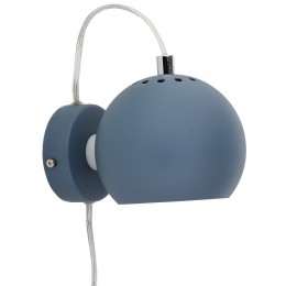 Лампа настенная Ball D12 см темно-голубая, структурное напыление
