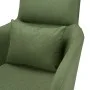 Кресло с подставкой для ног и подушкой Bridjet, зеленое