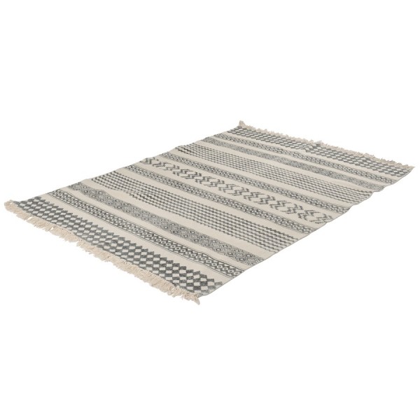 Ковер из хлопка с контрастным орнаментом и бахромой Ethnic, 120х180 см