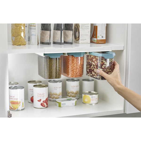 Набор из 3 подвесных контейнеров для хранения CupboardStore 1,3 л темный опал